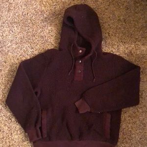 Quarter button hoodie